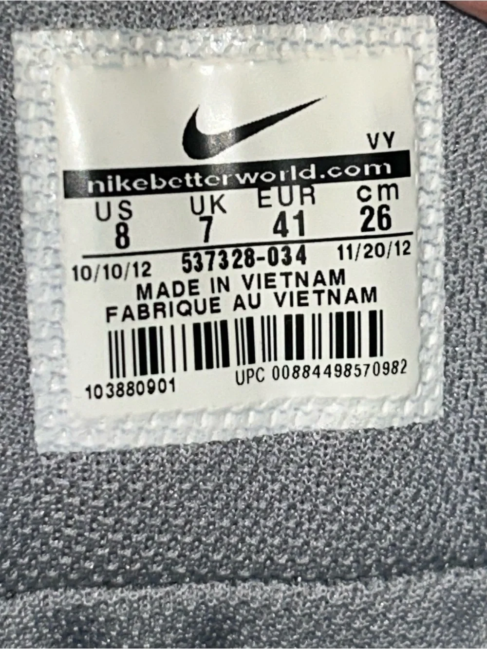 Nike Court Tranxition 537328-034 2012 Gray Navy Blue Green Hi Tops Mens Size 8
